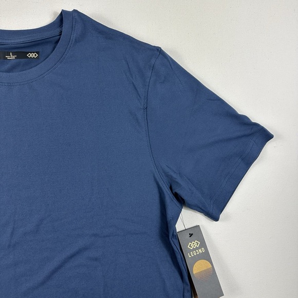 Leg3nd Discovery T Shirt‎ Men's Large Blue Active Training Gym Short Sleeve - Picture 3 of 7